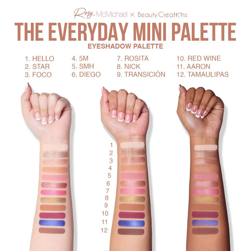 Mini Paleta de Sombras Rosy McMichel Vol. 1 Beauty Creations - Image 3